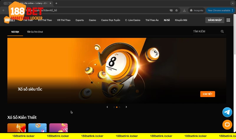 Xổ số siêu tốc 188BET link